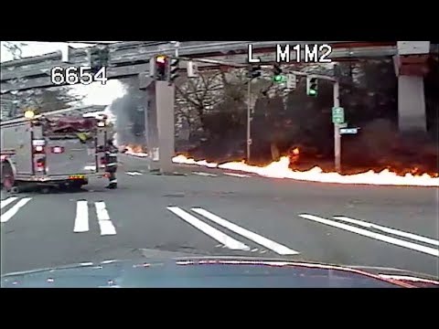 KOMO 4 News Helicopter Crash in Downtown Seattle (Video #3 - Crosstown Response)