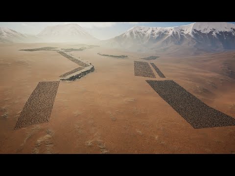 100k Swordsmen vs 100k Barbarians | Epic Fantasy Battle Simulator | EFBS