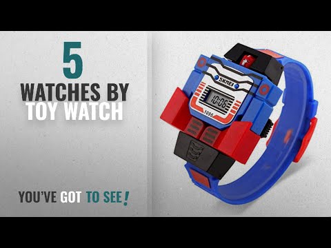 Top 10 Toy Watch Watches [2018]: Skmei Digital Multi-Colour Dial Children's Removable Robot Toy