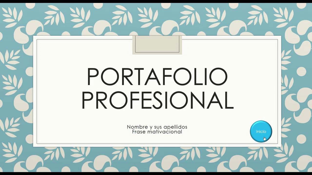 Portafolio Profesional en PowerPoint por enlaces