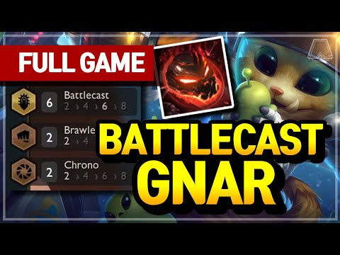 6 Battlecast Comp with a Battlecast Gnar! - Teamfight Tactics Full Game | TFT Galaxies | Master