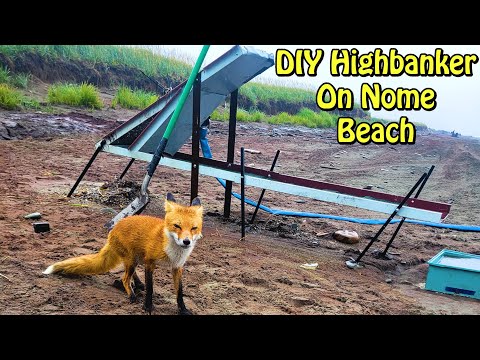 Nome Beach Mining With A Homemade Highbanker