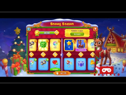 Snowy Season Unlock Stage 19 | Gardenscapes Level 3596-3611