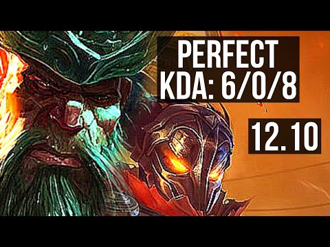 GANGPLANK vs VIKTOR (TOP) | 6/0/8, 500+ games, Dominating | KR Master | 12.10