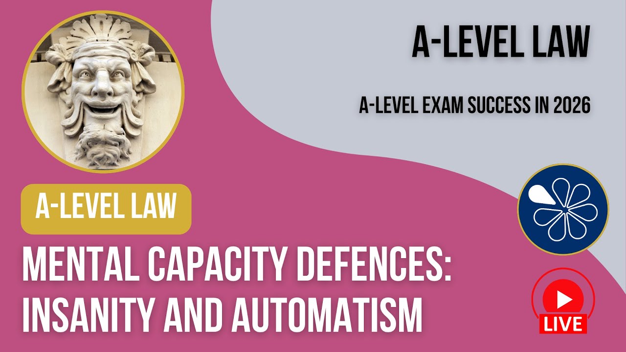 Mental Capacity Defences: Insanity and Automatism – A-Level Law