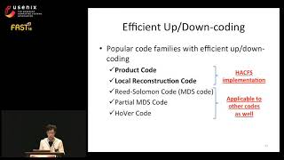 FAST '15 - A Tale of Two Erasure Codes in HDFS