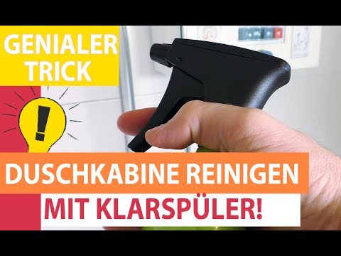 Genialer Trick: Duschkabine mit Klarspüler reinigen - Nie mehr Kalk- und Wasserflecken in der Dusche