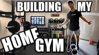 Building My Own GARAGE GYM \ Rogue Squat Rack \ Crossfit Workout
