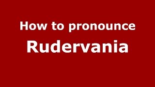 How to pronounce Rudervania