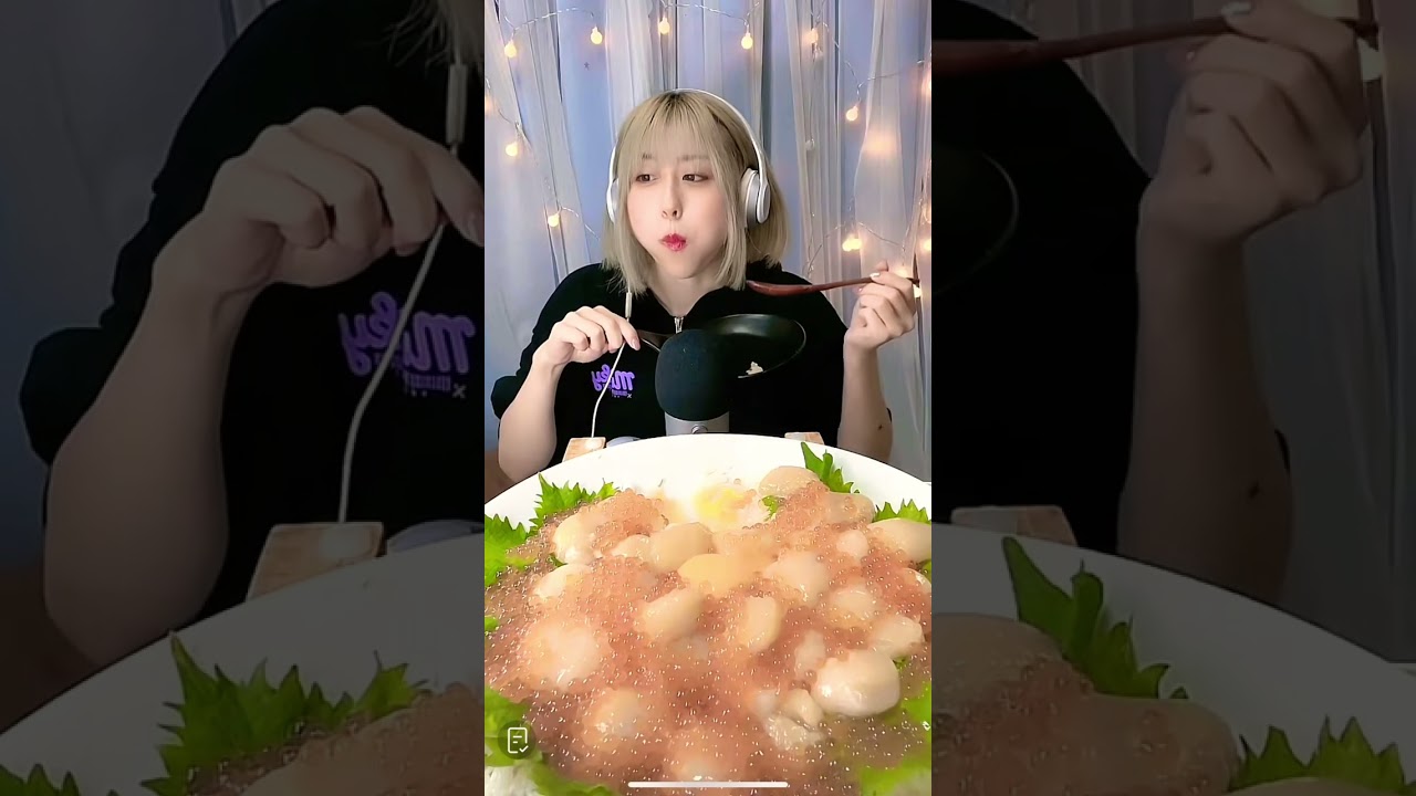【大食い】巨大いくらとホタテの海鮮丼咀嚼音【ASMR】