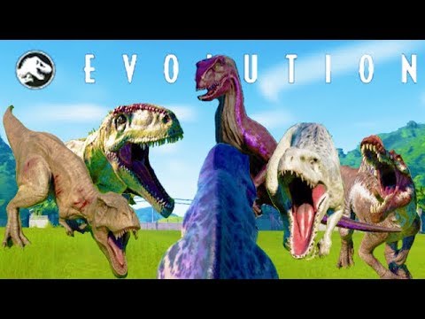 ACROCANTHOSAURUS vs IREX TREX INDORAPTOR SPINO GIGA (JURASSIC WORLD EVOLUTION)