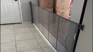 Upgrade 200 inch Retractable Baby Gates Extra Wide with Reinforced Strip Design to Prevent Crawling