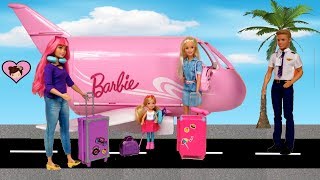 Barbie &amp; Chelsea Airplane Travel Trouble! Barbie Dreamhouse Adventures Toys