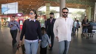 Saif Ali Khan   Kareena Kapoor Spotted At Airport Arrival