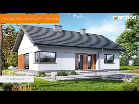 Dom w lipiennikach – Mała parterówka z przemyślanym wnętrzem I ARCHON+ Projekty Domów