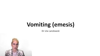 The vomiting reflex - the physiology of vomiting