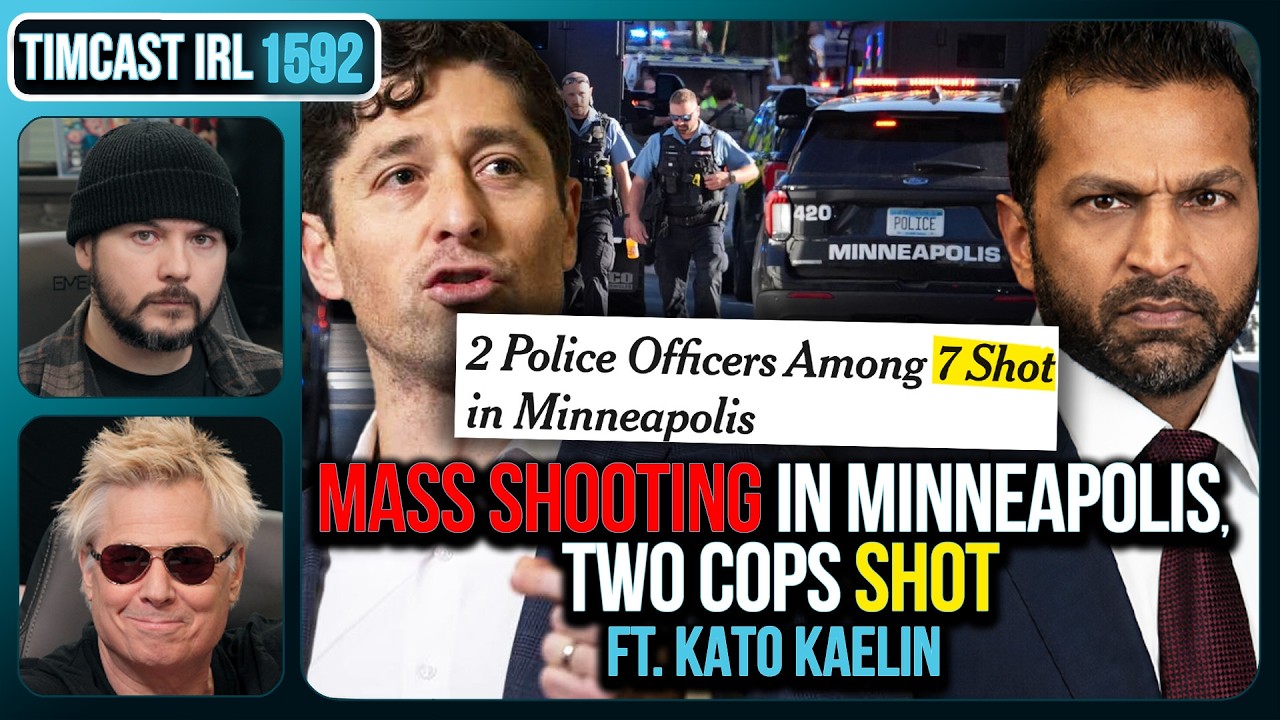 Civilian Killed, 2 Cops SHOT IN Minneapolis, MOTIVE UNKNOWN | Timcast IRL