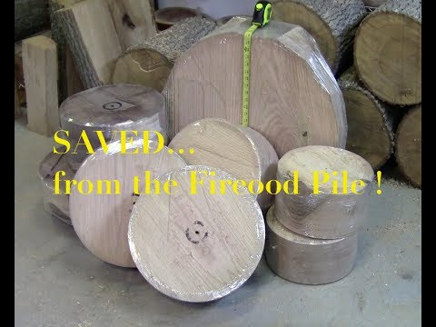 Special Woodturning Project / BIG Wood Bowl Blanks salvaged from Firewood Pile.