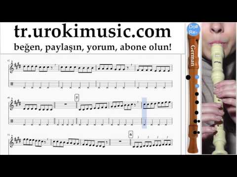 Blok flüt G. Nasıl Çalınır OneRepublic - Counting Stars Bölüm#1 Okul Öğretmen Notalar Eğitim