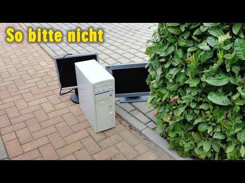 So bitte nicht - Computerfund unter freiem Himmel - Retro PC retten vorm Müll - LGR - [4K]