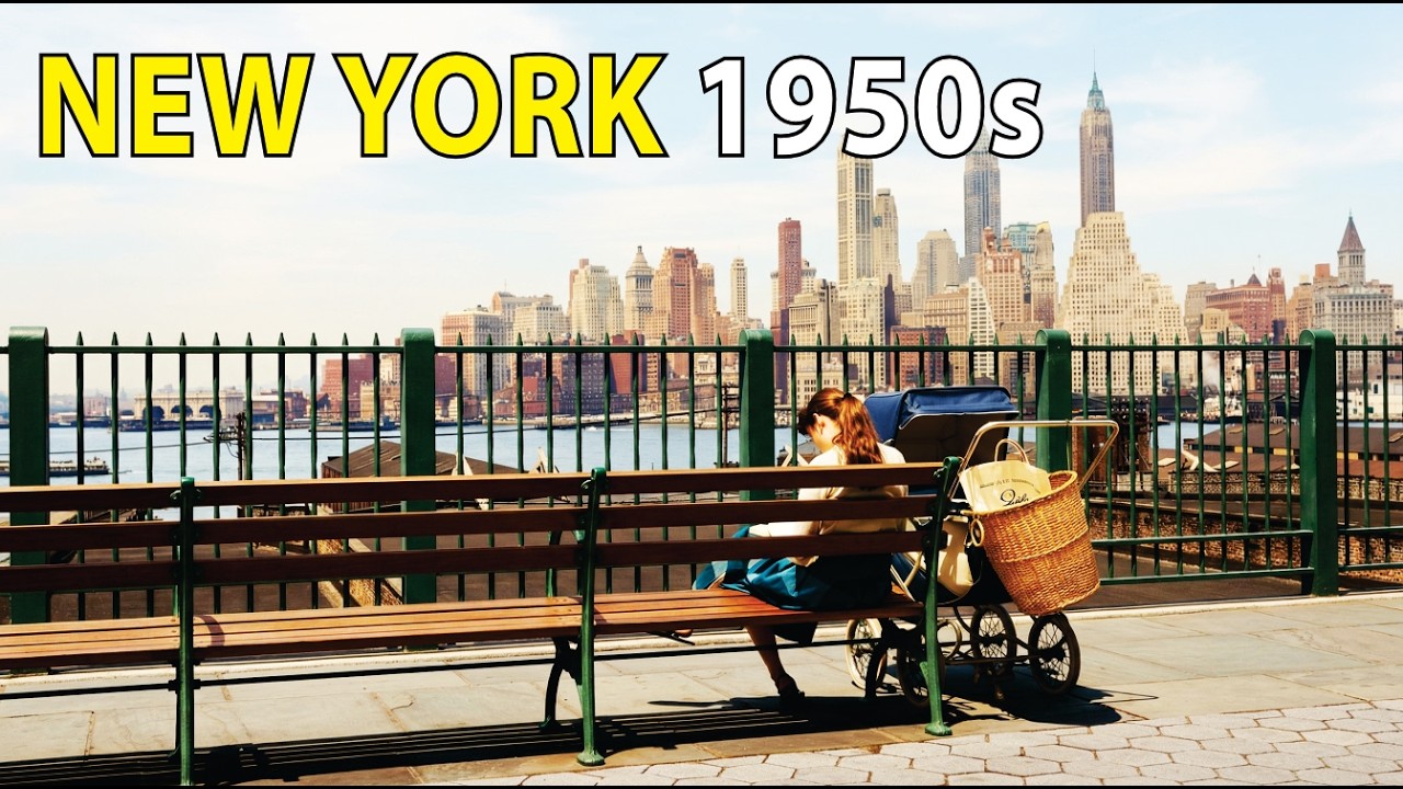 What Life Was REALLY Like in 1950s New York (Cinematic Journey)