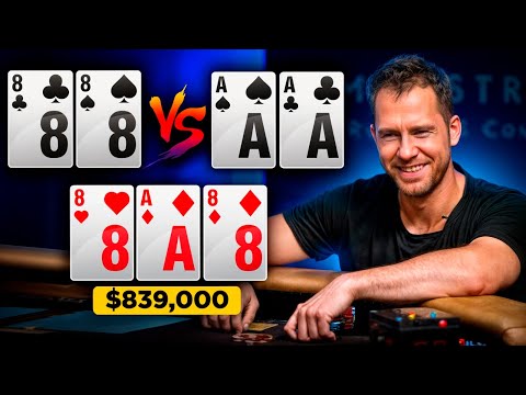 FLOPPED QUADS VS FULL HOUSE IN A $839,000 POT!