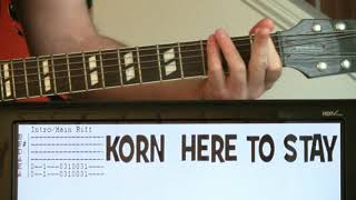 Korn Here To Stay Guitar Lesson and Guitar Tabs for 6 string