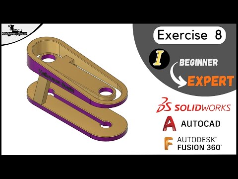Exercise 8 | Beginner to Expert | Fusion 360 | AutoCAD  | SolidWorks | #halloweenswain#fusion360#3d