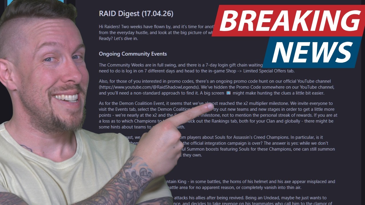 RAID DIGEST for APRIL 2026 | Community Events, Promo, Bug Fixes