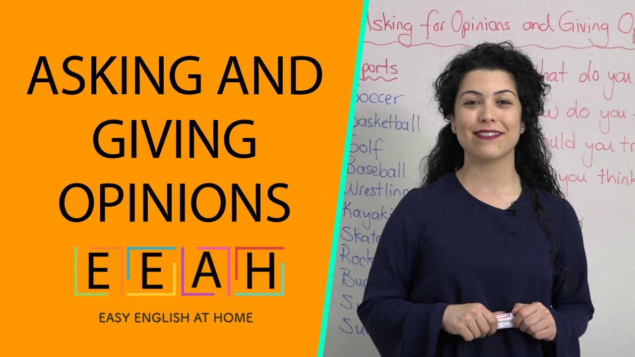 English for Beginners #34: Asking for Opinions and Giving Opinions | Easy English at Home