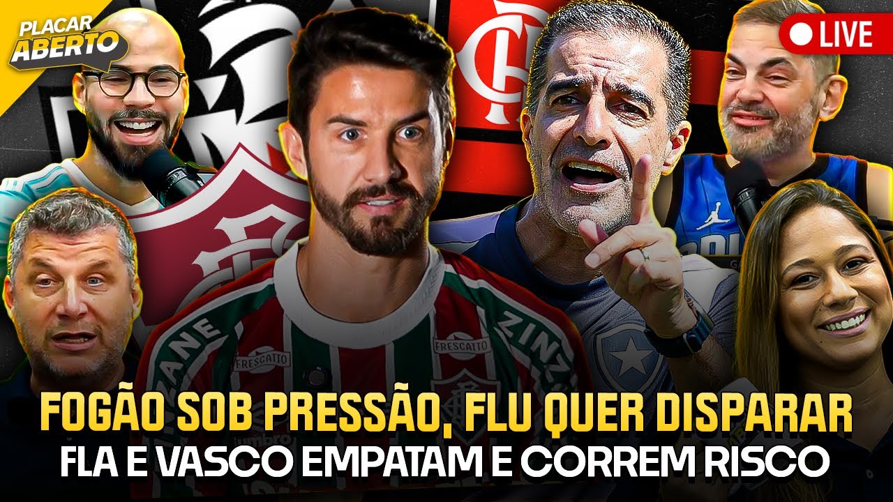 COMPLICOU PARA O FLAMENGO? VASCO FICA NO EMPATE! FLUMINENSE E BOTAFOGO EM CAMPO | Placar Aberto