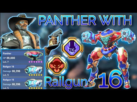 Mech arena- Max panther😈 with 🔥dual railgun 16🔥,Godlike gameplay!|Mech arena|Cpc|battle|lynx play's.