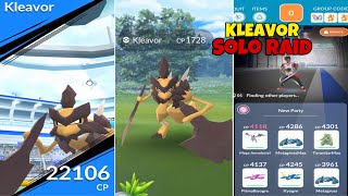 First ever Solo Kleavor Raid - Pokemon Go