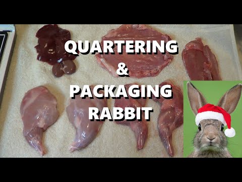 QUARTERING & PACKAGING RABBIT MEAT USING FOOD SAVER