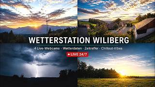 LIVE 🔴 3 Wetter-Webcams aus Wiliberg (Aargau/Luzern) Schweiz 🇨🇭 · Wetterstation 24/7 live webcam