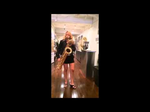 Lauren Sevian playing the Buffet 400 series baritone saxophone