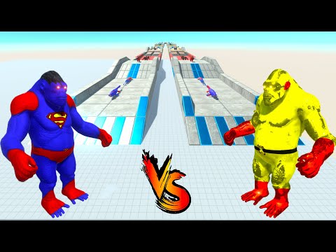 SAITAMA GORO vs SUPERMAN GORO vs HULK GORO Who is Faster and Stronger? ARBS