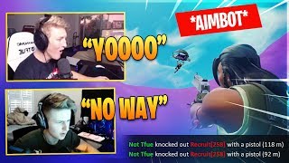 tfue shocked symfuhny with his crazy aimbot kills fortnite funny moments highlight - fortnite aimbot tfue