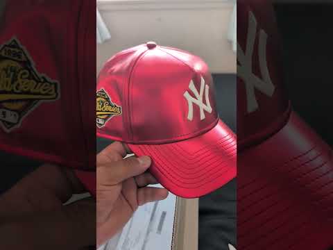 New York Yankees A frame hat #newyork#yankees#hatclub#newera#1989worldseries#red#patentleather