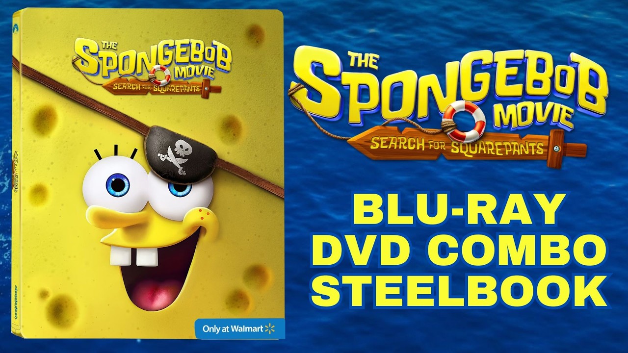 The SpongeBob Movie Search for SquarePants Walmart Exclusive Limited Edition Blu-ray + DVD Steelbook