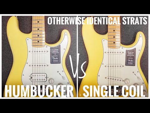 Humbucker Vs Single Coil on Identical STRATOCASTERS!