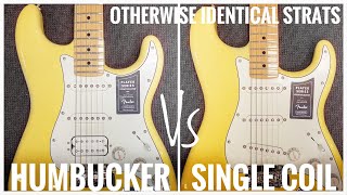 Video thumbnail for Humbucker Vs Single Coil on Identical STRATOCASTERS! by Johan Segeborn