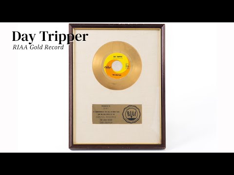 The Beatles "Day Tripper" RIAA Platinum Award