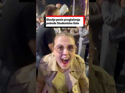 Slavlje na ulicama Beograda posle proglašenja pobede Studentske liste | BBC News na srpskom