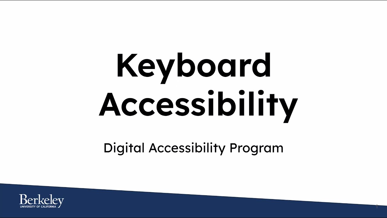 Keyboard Accessibility