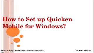 Complete Guideline to Setup Quicken Mobile for Window