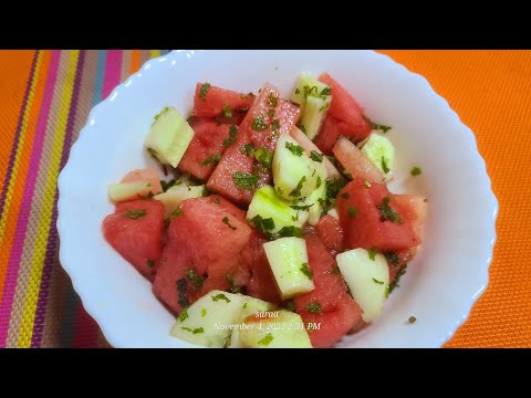 How to make cucumber,watermelon and mint salad | Try healthy salad and you will be making everyday !