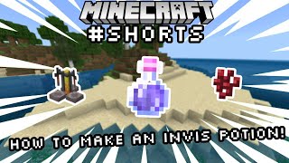 How to Make an Invisibility Potion in Minecraft #shorts