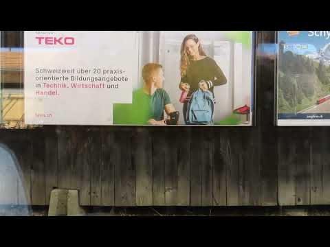 Zug Mitfahrt Grindelwald - Interlaken Ost , Zweilütschinen - Wilderswil , Train ride, Viagem de trem