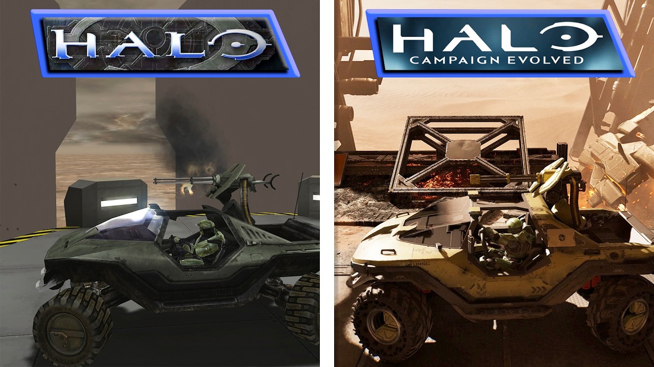 Halo Campaign Evolved | The Maw Level | Original vs Remaster vs Remake | Graphics Comparison